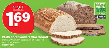 Aanbiedingen Plus korenlanders vloerbrood - Korenlanders - Geldig van 10/09/2017 tot 16/09/2017 bij Plus