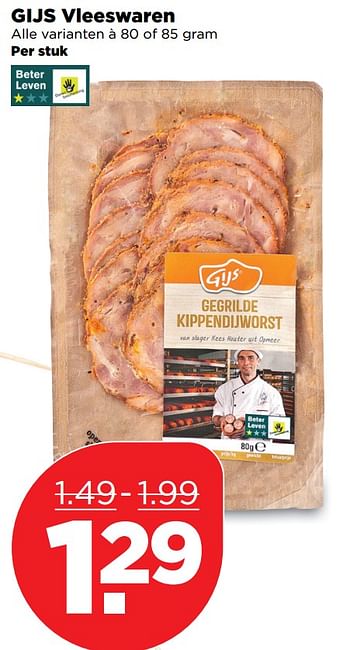 Aanbiedingen Gijs vleeswaren - Gijs - Geldig van 10/09/2017 tot 16/09/2017 bij Plus