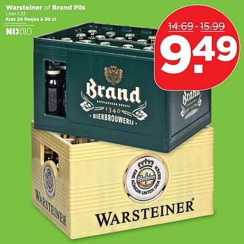 Aanbiedingen Warsteiner of brand pils - Huismerk - Plus - Geldig van 10/09/2017 tot 16/09/2017 bij Plus