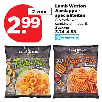 Aanbiedingen Lamb weston aardappelspecialiteiten - Lambweston - Geldig van 10/09/2017 tot 16/09/2017 bij Plus
