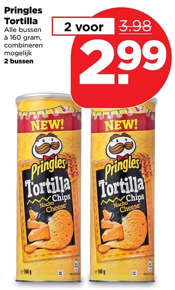 Aanbiedingen Pringles tortilla - Pringles - Geldig van 10/09/2017 tot 16/09/2017 bij Plus