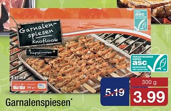 Aanbiedingen Garnalenspiesen - Huismerk - Aldi - Geldig van 11/09/2017 tot 16/09/2017 bij Aldi
