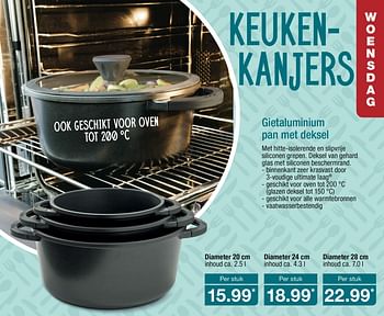 Aanbiedingen Gietaluminium pan met deksel diameter - Huismerk - Aldi - Geldig van 11/09/2017 tot 16/09/2017 bij Aldi