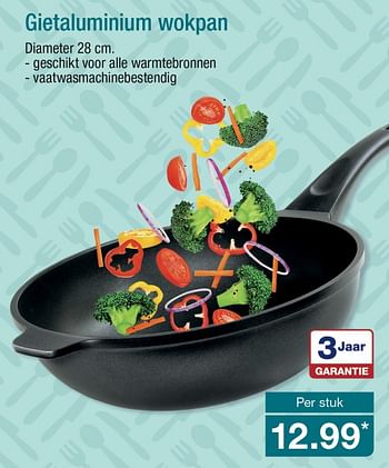 Aanbiedingen Gietaluminium wokpan - Huismerk - Aldi - Geldig van 11/09/2017 tot 16/09/2017 bij Aldi