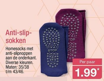 Aanbiedingen Anti-slip sokken - Huismerk - Aldi - Geldig van 11/09/2017 tot 16/09/2017 bij Aldi