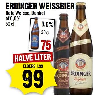 Aanbiedingen Erdinger weissbier hefe weisse, dunkel of 0,0% - Erdinger - Geldig van 10/09/2017 tot 16/09/2017 bij Dirk III