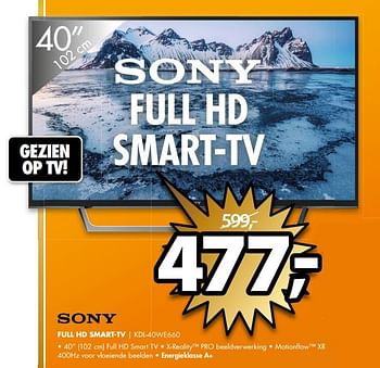 Aanbiedingen Sony full hd smart-tv kdl-40we660 - Sony - Geldig van 10/09/2017 tot 17/09/2017 bij Expert