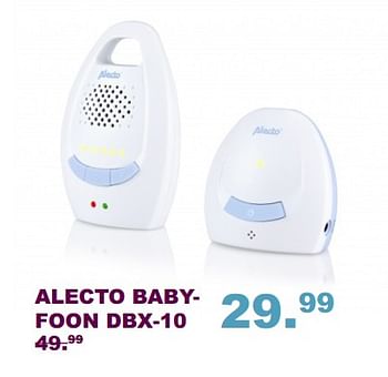Aanbiedingen Alecto babyfoon dbx-10 - Alecto - Geldig van 10/09/2017 tot 01/10/2017 bij Baby & Tiener Megastore
