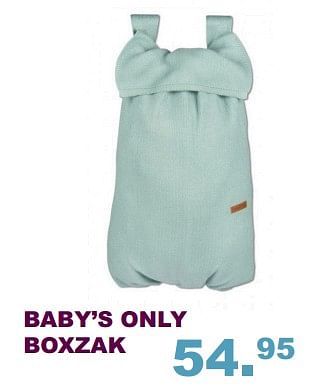 Aanbiedingen Baby`s only boxzak - Baby's Only - Geldig van 10/09/2017 tot 01/10/2017 bij Baby & Tiener Megastore