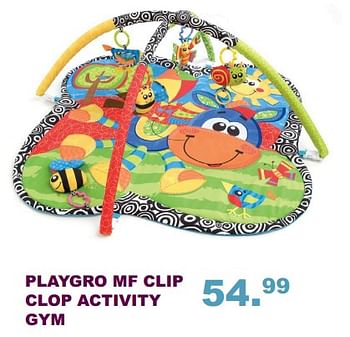 Aanbiedingen Playgro mf clip clop activity gym - Playgro - Geldig van 10/09/2017 tot 01/10/2017 bij Baby & Tiener Megastore