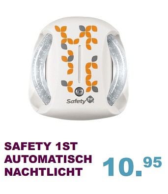 Aanbiedingen Safety 1st automatisch nachtlicht - Safety 1st - Geldig van 10/09/2017 tot 01/10/2017 bij Baby & Tiener Megastore