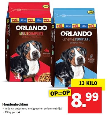 Aanbiedingen Hondenbrokken - Orlando - Geldig van 11/09/2017 tot 17/09/2017 bij Lidl