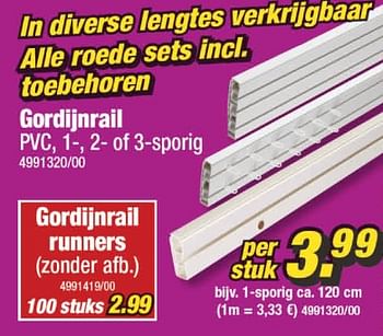 Aanbiedingen Gordijnrail - Huismerk - Poco - Geldig van 11/09/2017 tot 17/09/2017 bij Poco