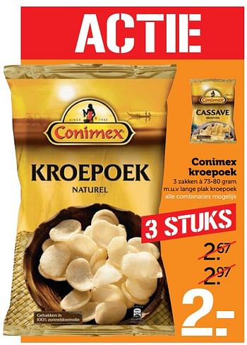 Aanbiedingen Conimex kroepoek - Conimex - Geldig van 11/09/2017 tot 17/09/2017 bij Coop