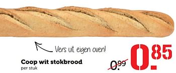 Aanbiedingen Coop wit stokbrood - Huismerk - Coop - Geldig van 11/09/2017 tot 17/09/2017 bij Coop