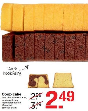 Aanbiedingen Coop cake - Huismerk - Coop - Geldig van 11/09/2017 tot 17/09/2017 bij Coop