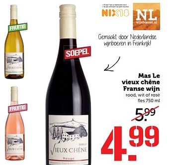 Aanbiedingen Mas le vieux chêne franse wijn - Rosé wijnen - Geldig van 11/09/2017 tot 17/09/2017 bij Coop