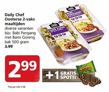 Aanbiedingen Daily chef oosterse 2-vaks maaltijden - Daily chef - Geldig van 11/09/2017 tot 17/09/2017 bij Jan Linders
