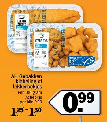 Aanbiedingen Ah gebakken kibbeling of lekkerbekjes - Huismerk - Albert Heijn - Geldig van 11/09/2017 tot 17/09/2017 bij Albert Heijn