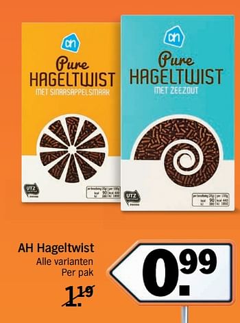 Aanbiedingen Ah hageltwist - Huismerk - Albert Heijn - Geldig van 11/09/2017 tot 17/09/2017 bij Albert Heijn