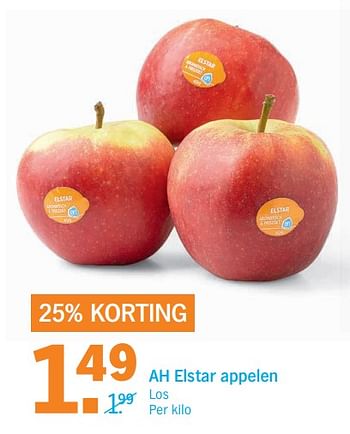 Aanbiedingen Ah elstar appelen - Huismerk - Albert Heijn - Geldig van 11/09/2017 tot 17/09/2017 bij Albert Heijn