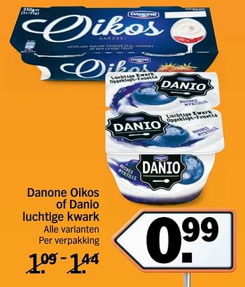 Aanbiedingen Danone oikos of danio luchtige kwark - Huismerk - Albert Heijn - Geldig van 11/09/2017 tot 17/09/2017 bij Albert Heijn