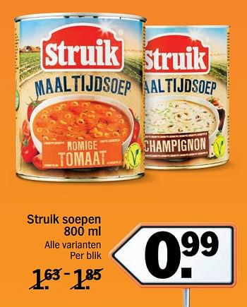 Aanbiedingen Struik soepen - Struik - Geldig van 11/09/2017 tot 17/09/2017 bij Albert Heijn