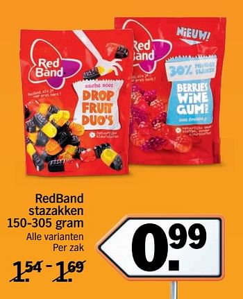 Aanbiedingen Redband stazakken - Red band - Geldig van 11/09/2017 tot 17/09/2017 bij Albert Heijn