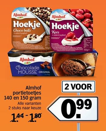 Aanbiedingen Almhof portietoetjes - Almhof - Geldig van 11/09/2017 tot 17/09/2017 bij Albert Heijn