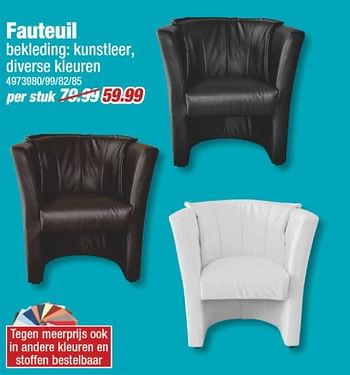 Aanbiedingen Fauteuil - Huismerk - Poco - Geldig van 11/09/2017 tot 17/09/2017 bij Poco