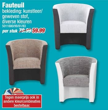 Aanbiedingen Fauteuil - Huismerk - Poco - Geldig van 11/09/2017 tot 17/09/2017 bij Poco