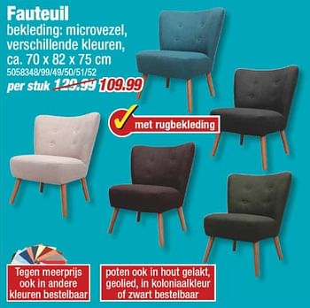 Aanbiedingen Fauteuil - Huismerk - Poco - Geldig van 11/09/2017 tot 17/09/2017 bij Poco