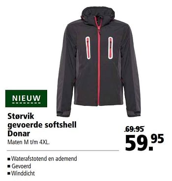 Aanbiedingen Størvik gevoerde softshell donar - StÃ¸rvik - Geldig van 11/09/2017 tot 24/09/2017 bij Welkoop