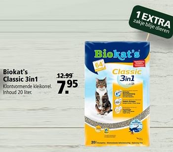 Aanbiedingen Biokat`s classic 3in1 - Bio kat`s - Geldig van 11/09/2017 tot 24/09/2017 bij Welkoop