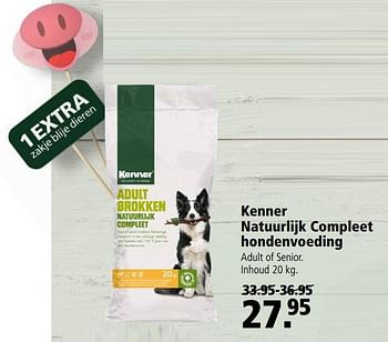 Aanbiedingen Kenner natuurlijk compleet hondenvoeding - Kenner - Geldig van 11/09/2017 tot 24/09/2017 bij Welkoop