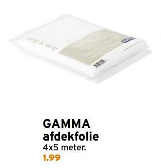 Aanbiedingen Gamma afdekfolie - Huismerk - Gamma - Geldig van 11/09/2017 tot 17/09/2017 bij Gamma