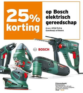 Aanbiedingen Bosch boorhamer type pbh2500 - Bosch - Geldig van 11/09/2017 tot 17/09/2017 bij Gamma