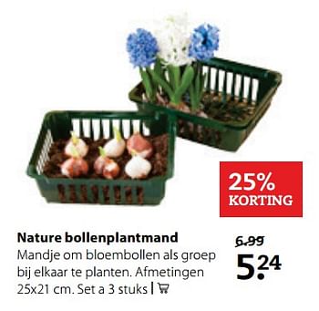 Aanbiedingen Nature bollenplantmand - Huismerk- Boerenbond - Geldig van 11/09/2017 tot 24/09/2017 bij Boerenbond