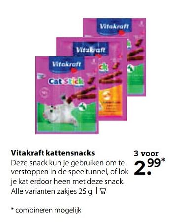 Aanbiedingen Vitakraft kattensnacks - Vitakraft - Geldig van 11/09/2017 tot 24/09/2017 bij Boerenbond