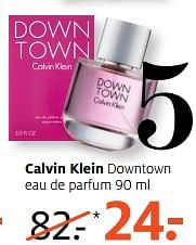 Aanbiedingen Calvin klein downtown eau de parfum 90 ml - Calvin Klein - Geldig van 11/09/2017 tot 24/09/2017 bij Etos