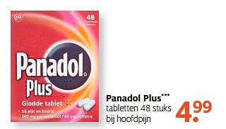 Aanbiedingen Panadol plus tabletten bij hoofdpijn - Panadol - Geldig van 11/09/2017 tot 24/09/2017 bij Etos