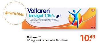 Aanbiedingen Voltaren werkzame stof is diclofenac - Voltaren - Geldig van 11/09/2017 tot 24/09/2017 bij Etos