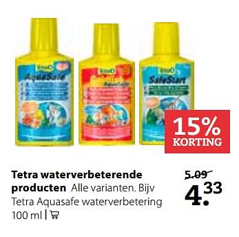 Aanbiedingen Tetra waterverbeterende producten - Tetra - Geldig van 11/09/2017 tot 24/09/2017 bij Pets Place