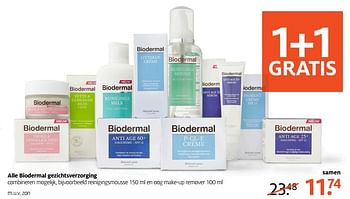 Aanbiedingen Biodermal reinigingsmousse make-up remover - Biodermal - Geldig van 11/09/2017 tot 24/09/2017 bij Etos