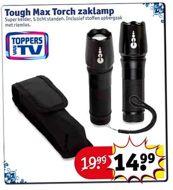 Aanbiedingen Tough max torch zaklamp - Huismerk - Kruidvat - Geldig van 12/09/2017 tot 24/09/2017 bij Kruidvat