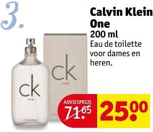 Aanbiedingen Calvin klein one - Calvin Klein - Geldig van 12/09/2017 tot 24/09/2017 bij Kruidvat