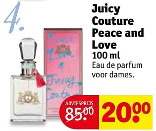 Aanbiedingen Juicy couture peace and love - Juicy couture - Geldig van 12/09/2017 tot 24/09/2017 bij Kruidvat