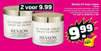 Aanbiedingen Revlon 24-hour crème - Revlon - Geldig van 12/09/2017 tot 17/09/2017 bij Trekpleister