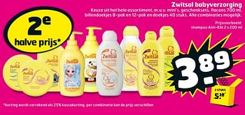 Aanbiedingen Shampoo anti-klit - Zwitsal - Geldig van 12/09/2017 tot 17/09/2017 bij Trekpleister