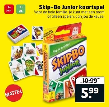 Aanbiedingen Skip-bo junior kaartspel - Skip-Bo - Geldig van 12/09/2017 tot 17/09/2017 bij Trekpleister